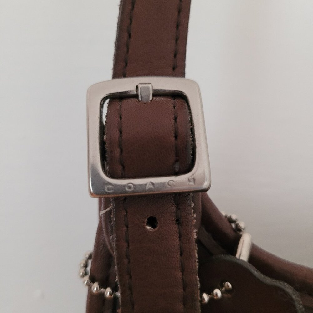 Vintage Coach Legacy Mini Hippie Flap Slim Brown Leather Crossbody Purse #9142 - Picture 5 of 14